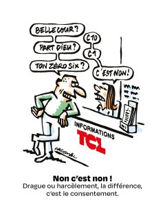 Illustration sur la lutte contre le harcèlement sur le réseau TCL