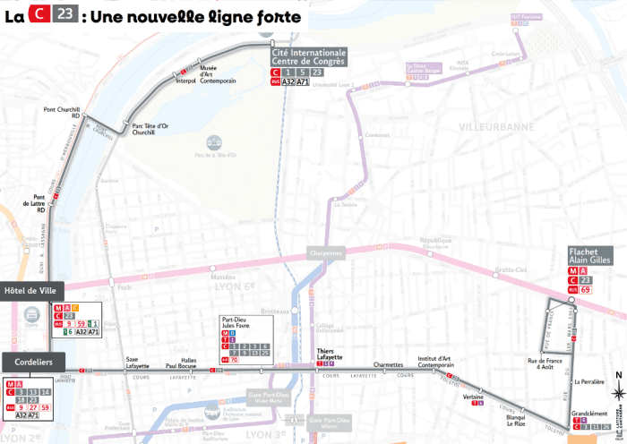 Tracé de la nouvelle ligne C23