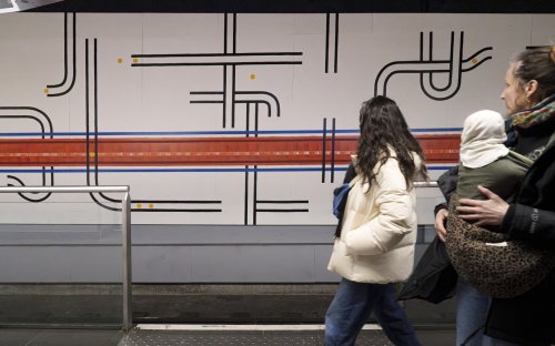 Œuvre dans la station Hôtel-de-Ville (crédit : Blandine Soulage)