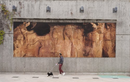 Œuvre dans la station Stade de Gerland (crédit : Blandine Soulage)