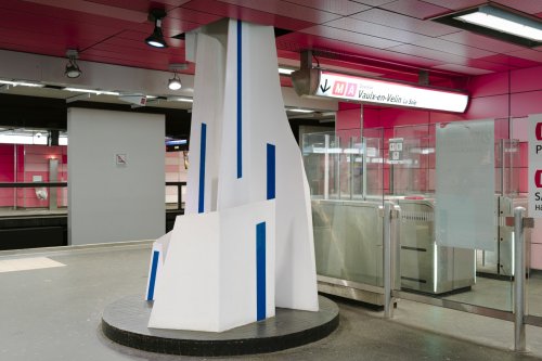 Œuvre dans la station Charpennes (crédit : Blandine Soulage)