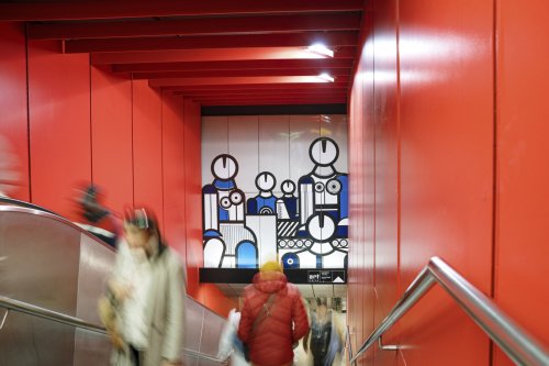 Œuvre dans la station Hôtel-de-Ville (crédit : Blandine Soulage)