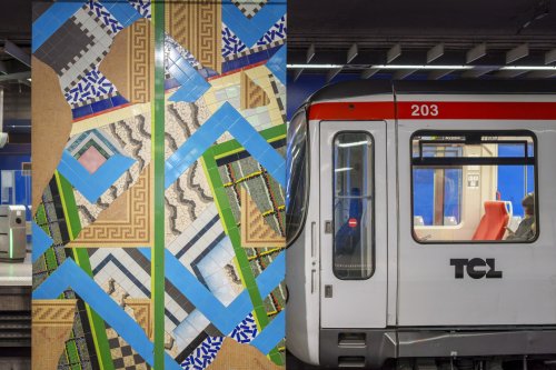 Œuvre dans la station Hénon (crédit : Blandine Soulage)