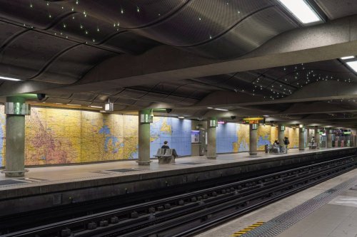 Œuvre dans la station Place Jean Jaurès (crédit : Blandine Soulage)