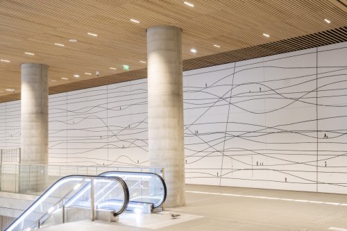 Œuvre dans la station Oullins Centre (crédit : Blandine Soulage)