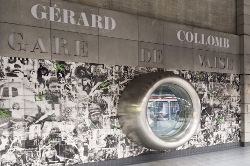 Œuvre dans la station Gare de Vaise (crédit : Blandine Soulage)