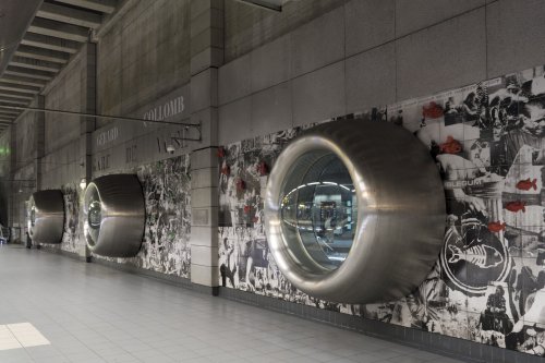Œuvre dans la station Gare de Vaise (crédit : Blandine Soulage)