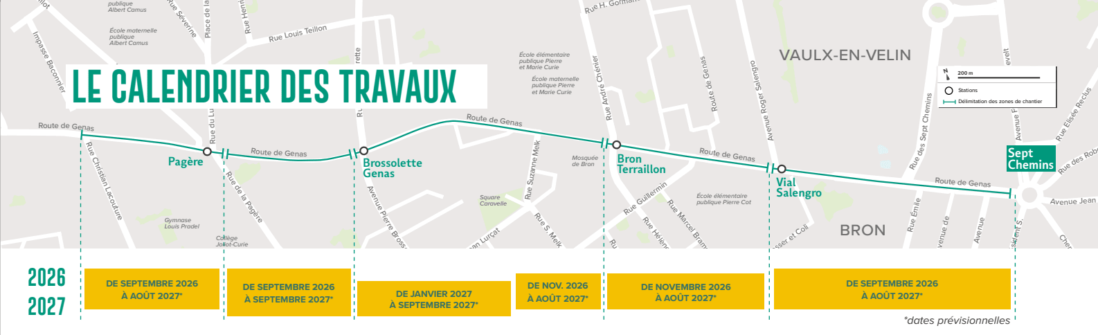 calendrier travaux par zones