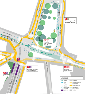 le terminus provisoire place Kimmerling