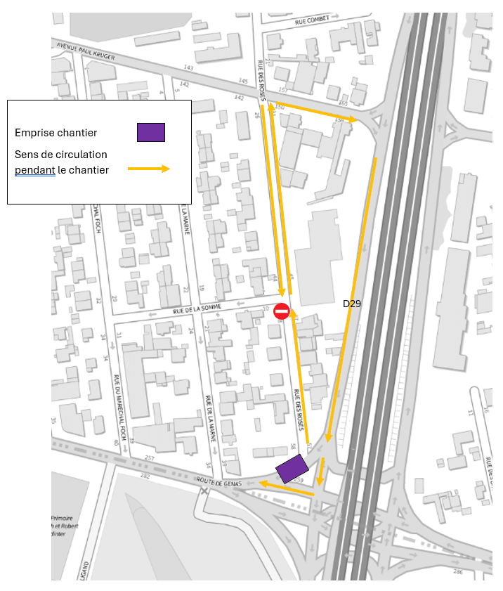 plan rue des roses