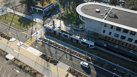 Vue aérienne du pôle de la Doua (crédit : Garage Productions)