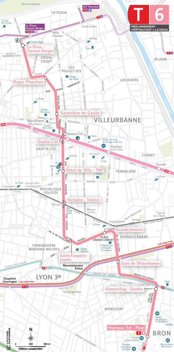synoptique tracé tramway T6