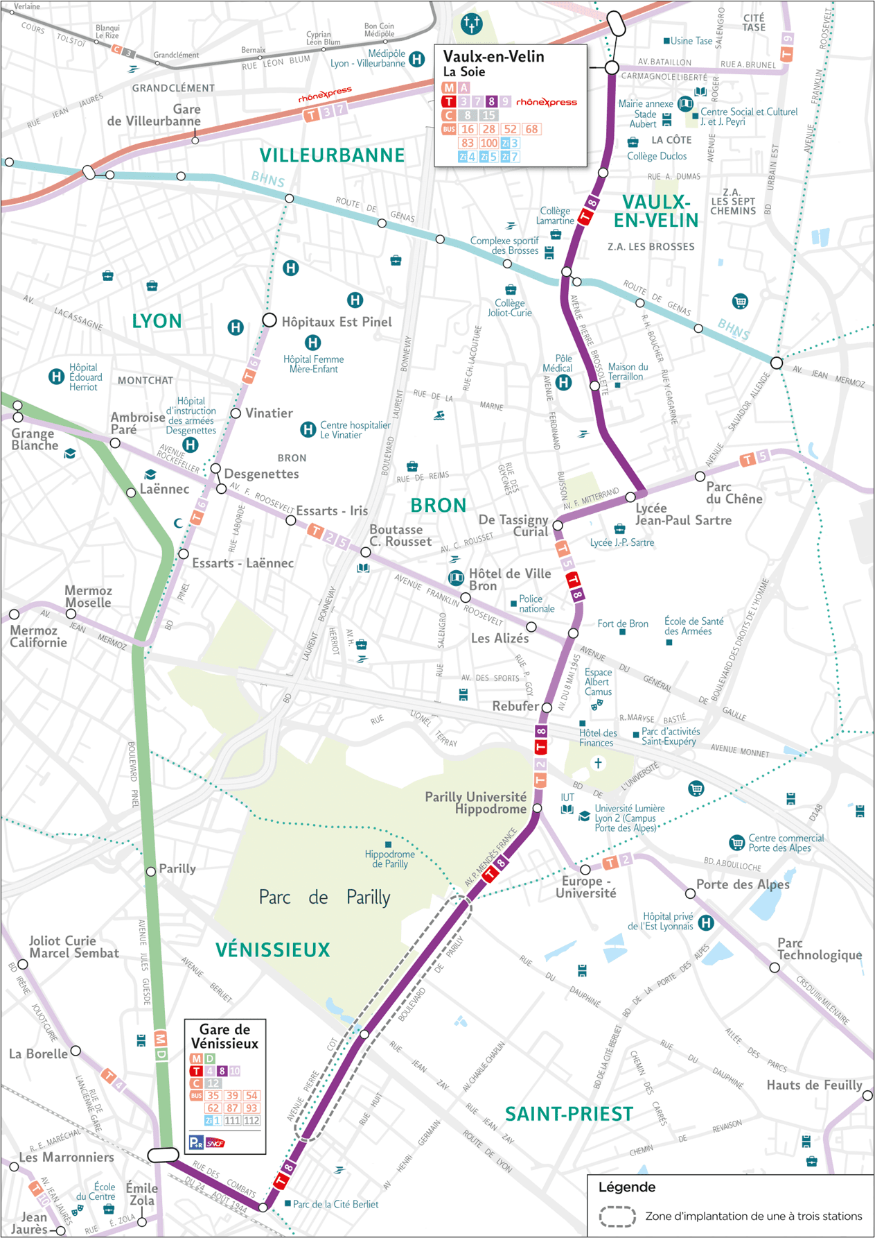 Tracé du tramway T9