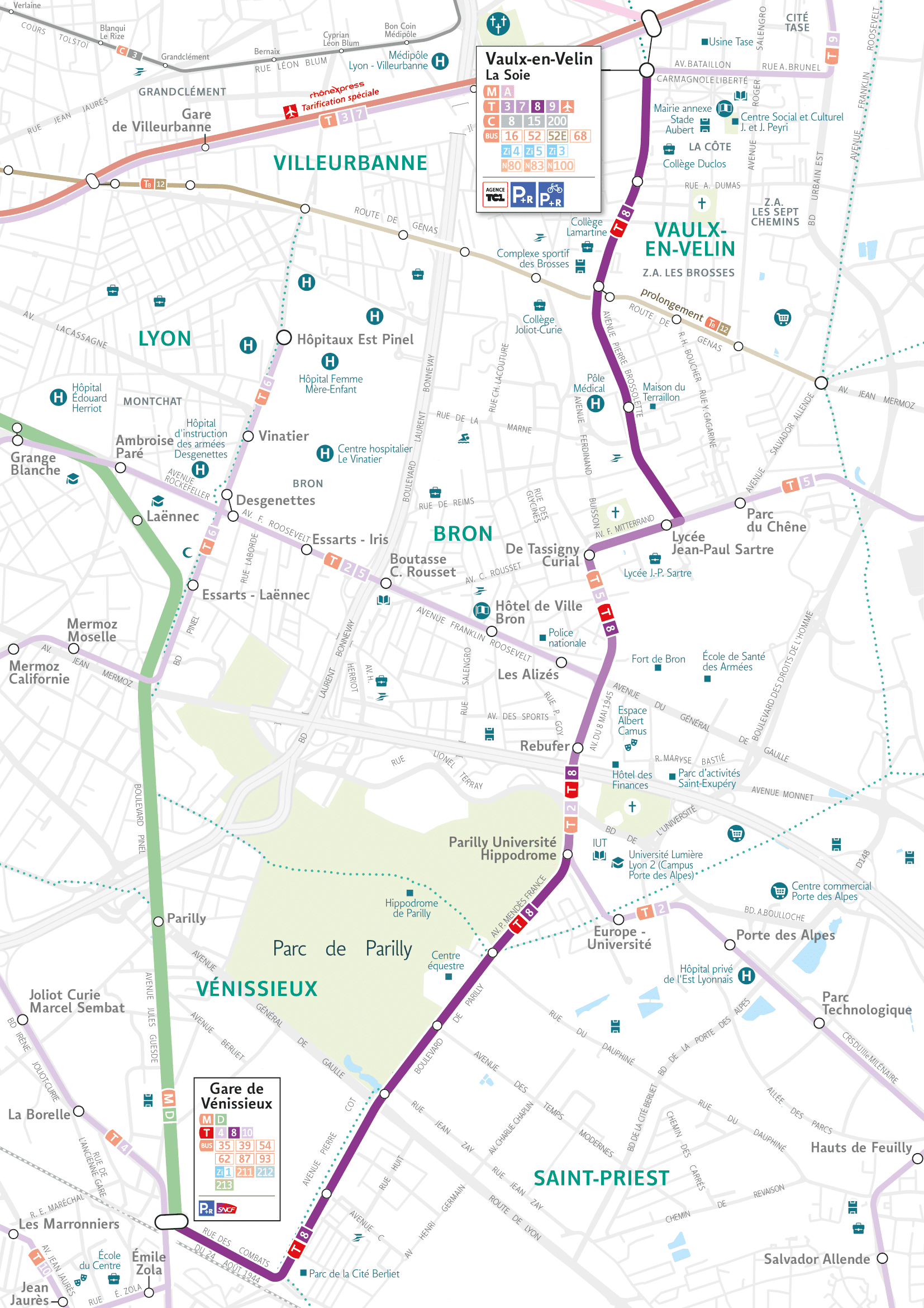 Tracé du tramway T9