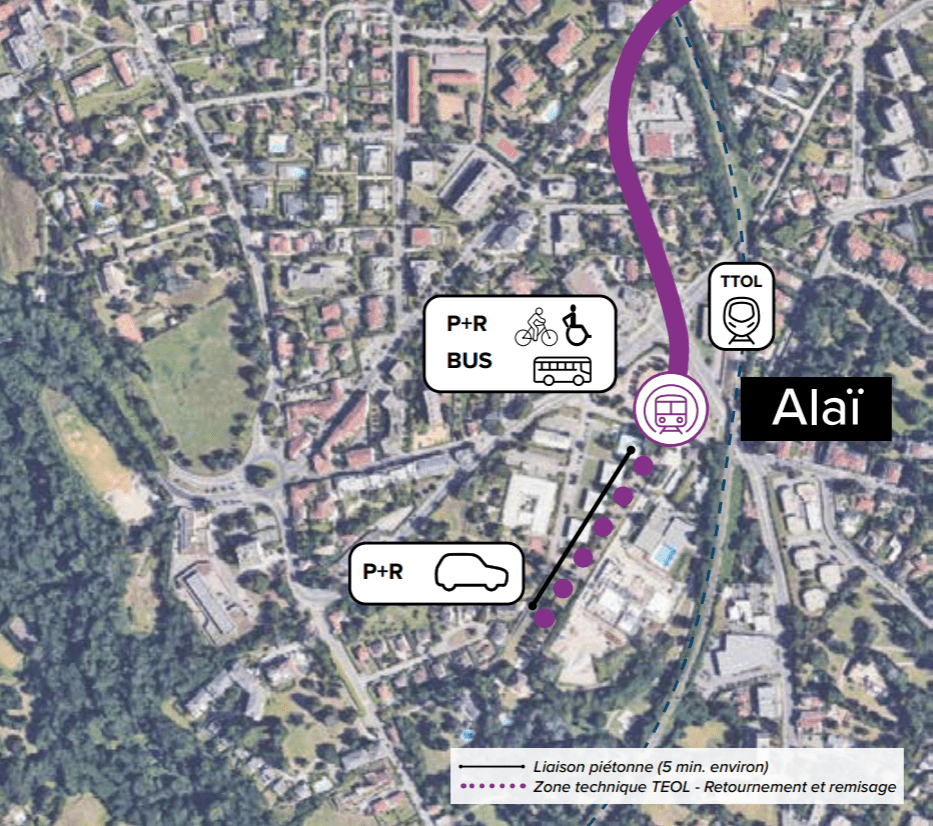 Le futur pôle d'échange multimodal d'Alaï