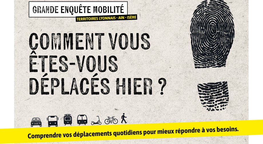Visuel de la campagne de communication sur l'enquête mobilité