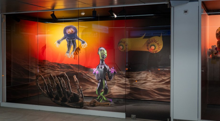 Vitrine de la station de métro Part-Dieu