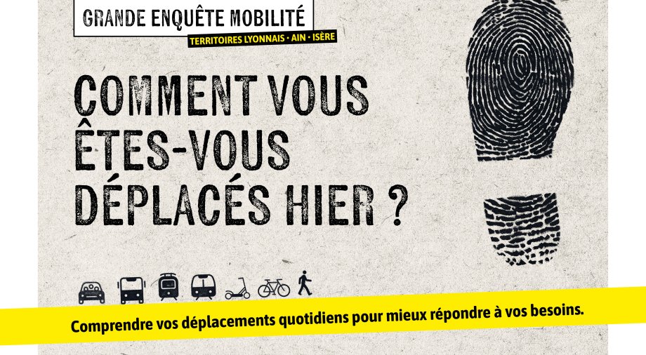 Visuel de la campagne de communication sur l'enquête mobilité