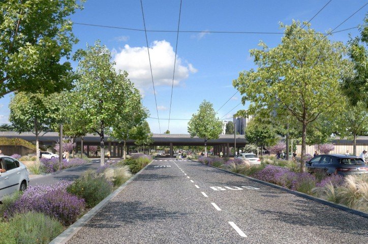 perspective illustrant le passage sous le périphérique