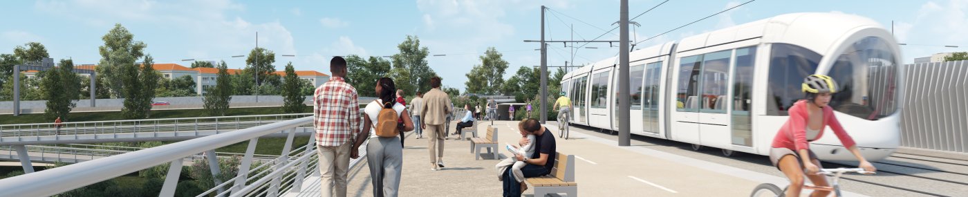 Nouveau Pont Croix Luizet © Vectuel pour SYTRAL Mobilités
