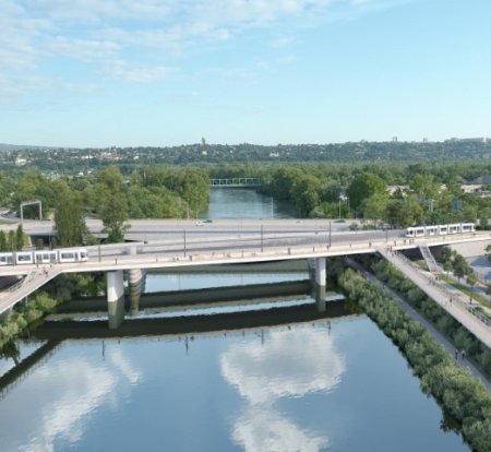 Nouveau Pont T9 et modes doux à Croix-Luizet  (Document de travail) ©vectuel